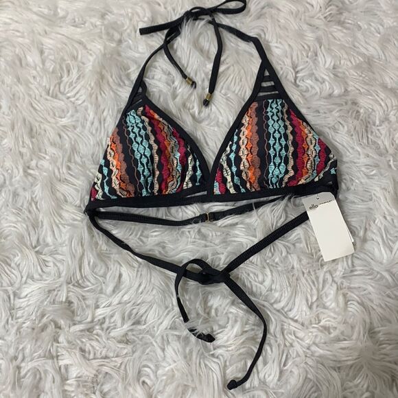 🟢 3for $20 ELLA MOSS The Dreamer multicolor bikini top removable pad NWT sz L - Picture 3 of 11
